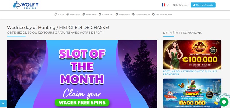 wolfy casino free spins