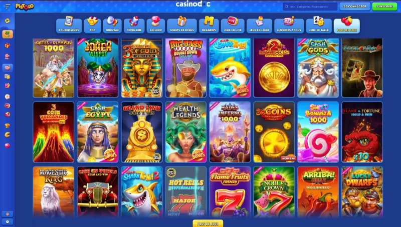 Jeux sur Pistolo Casino