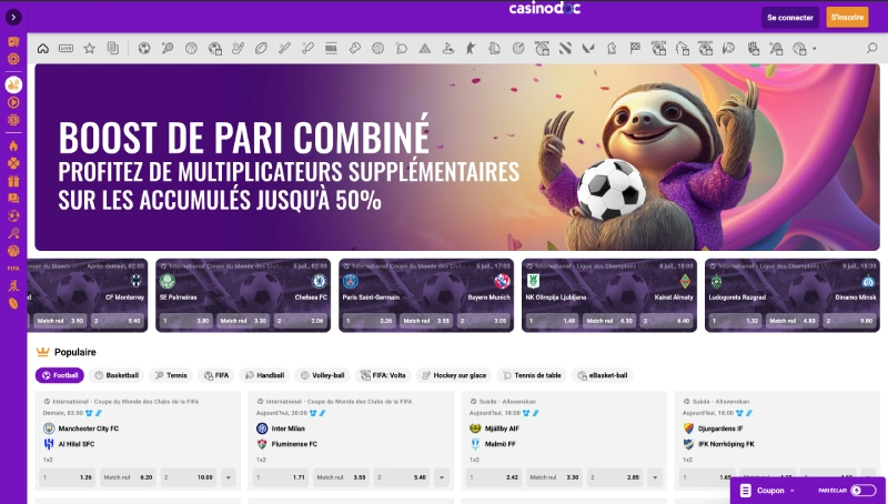 Pari sportif sur PartySpins Casino