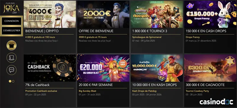 autres promotions joka casino