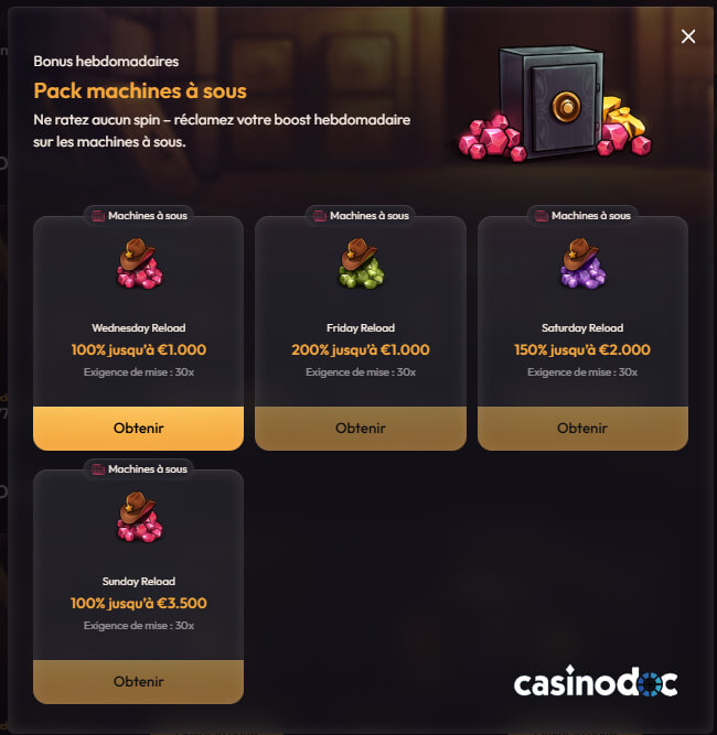 autres promotions mad casino