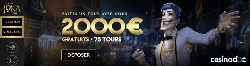 bonus de bienvenue joka casino