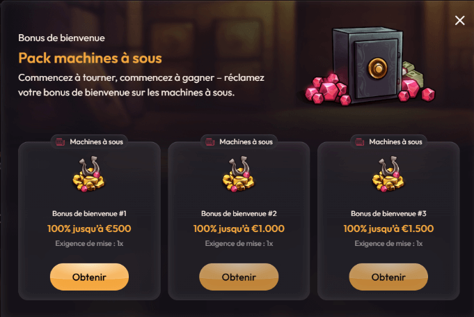 Bonus de bienvenue mad casino