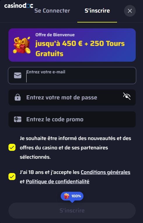 Inscription étape 3 BDMBet