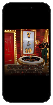 Capture d'écran interface mobile Red Door Roulette