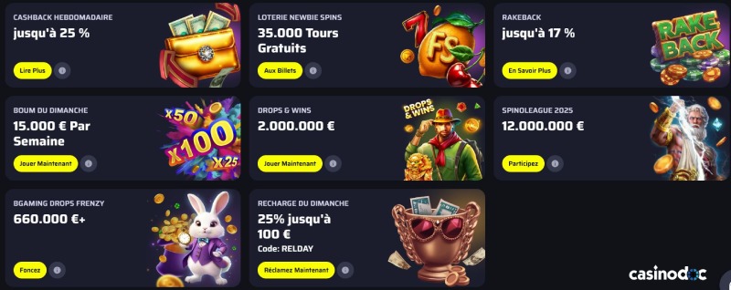 Les promotions sur BDMBet