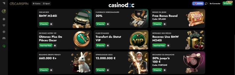 Les autres promotions sur OscarSpin