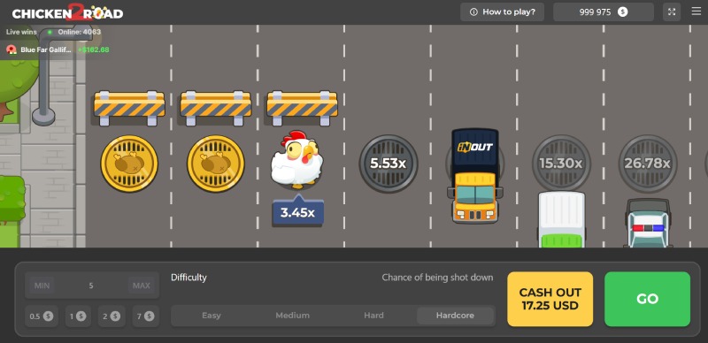 Session 2 du jeu Chicken Road 2