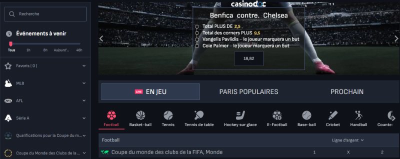 Paris sportifs MafiaCasino