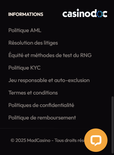 informations mad casino