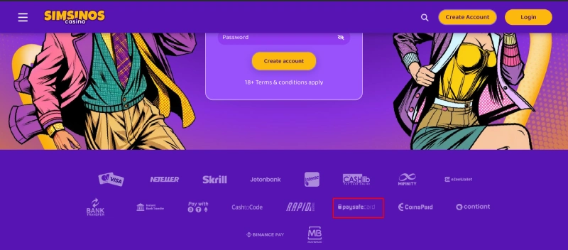 Simsinos : Casino en ligne PCS