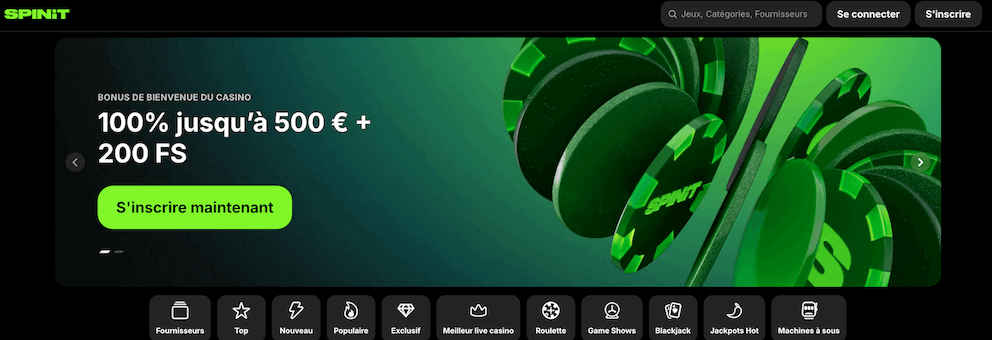 Nouveau casino en ligne français spinit