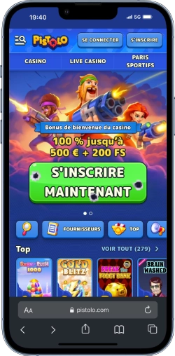 version mobile de Pistolo Casino