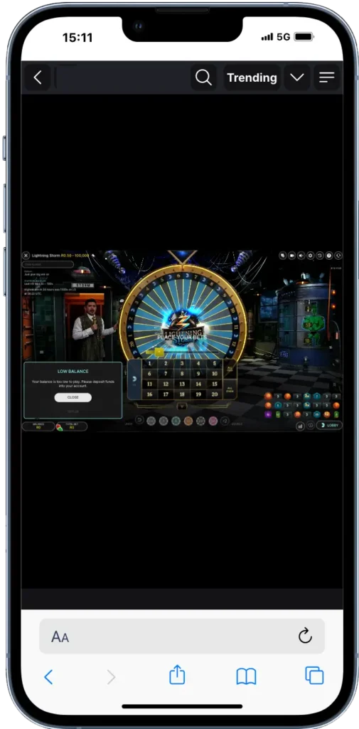 lightning storm version mobile