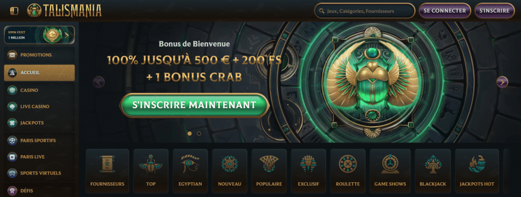 Talismania Casino bonus