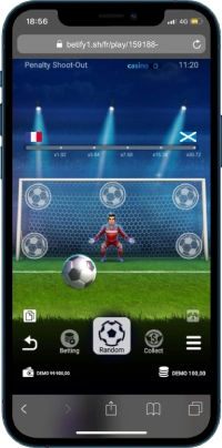 Interface mobile Penalty Shout-out siur Betify