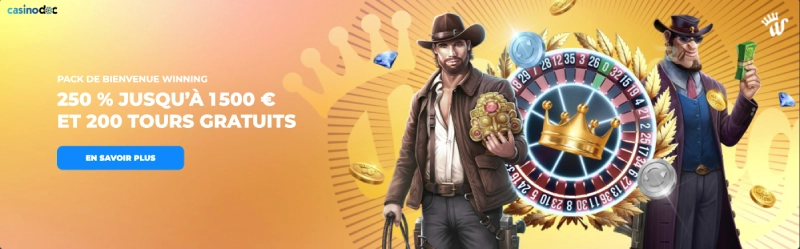 Le bonus de bienvenue de Winning Casino