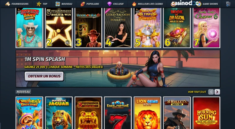 Les jeux disponibles sur Allyspin Casino