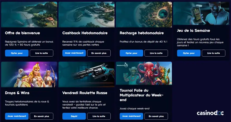 autres promotions spinsino casino