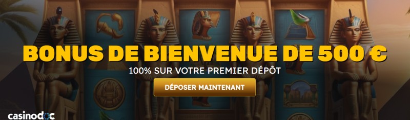 Capture d'écran bonus bienvenue Amon