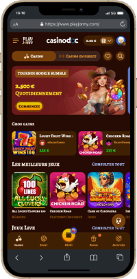 Interface mobile PlayJonny