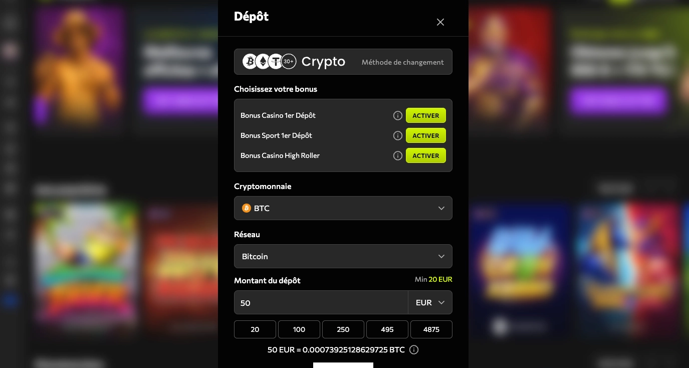 Activer bonus sur instasino casino