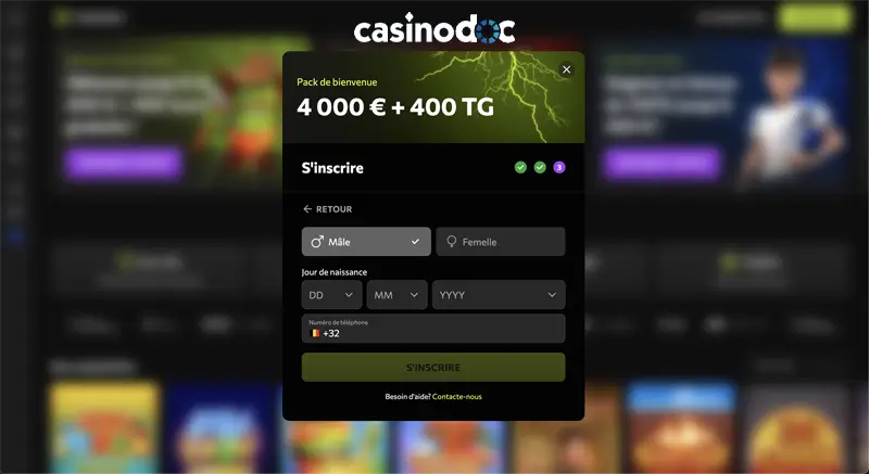 finalisez votre inscription instasino