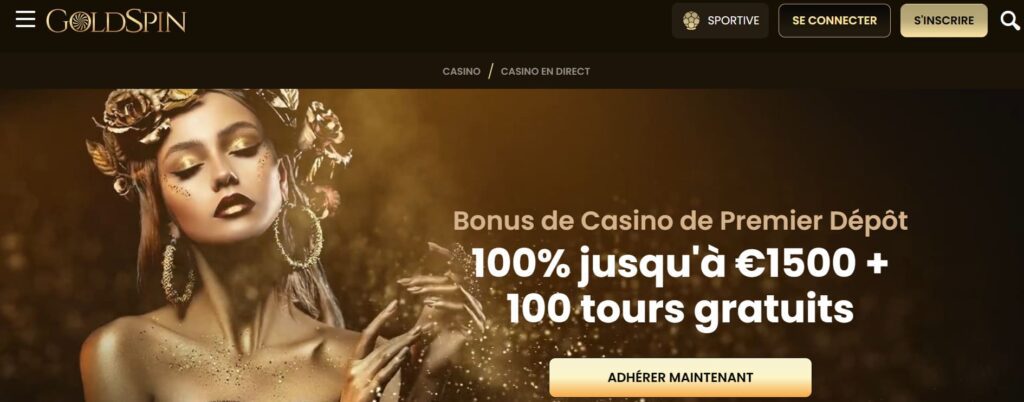 goldspin casino page d'accueil 