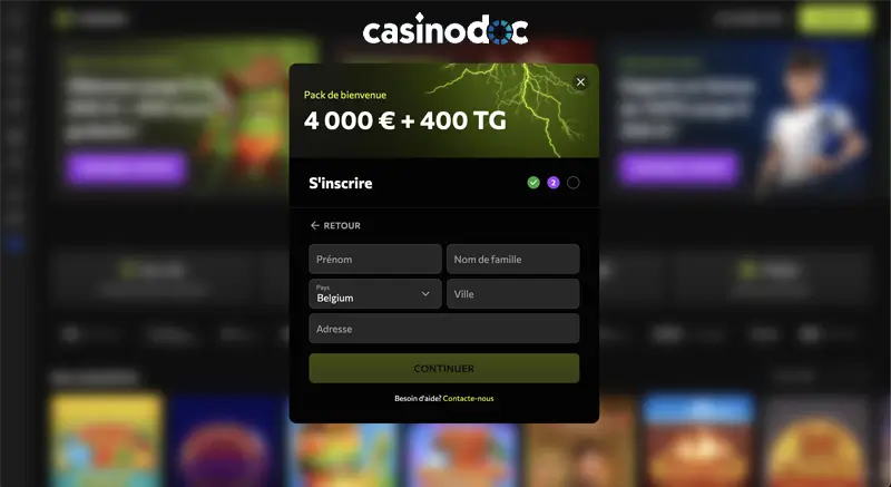 informations personnelles instasino