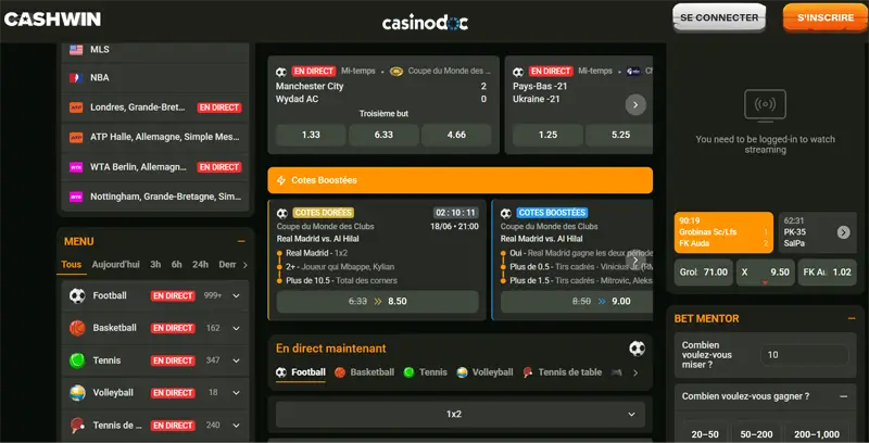 paris sportifs cashwin