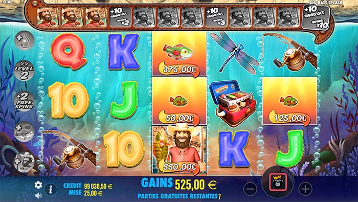potentiels de gains de big bass splash