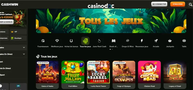 rendez-vous sur le site de cashwin