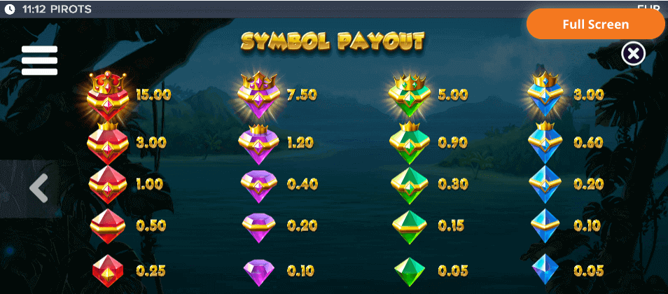 symbol payout pirots