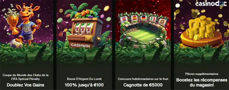 tournois casino et sport cashwin