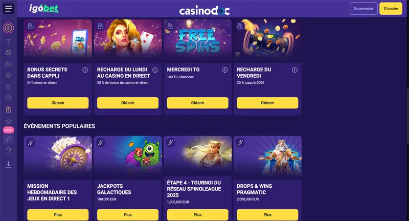 autres promotions igobet