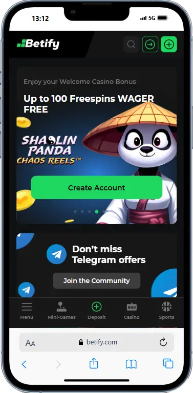 betify casino mobile en ligne