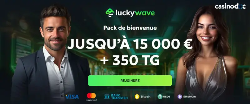 bonus de bienvenue lucky wave