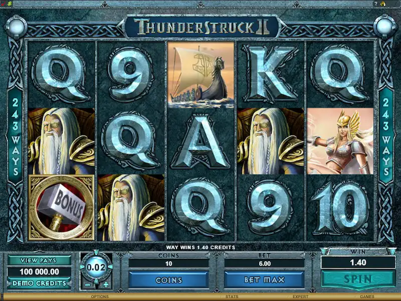machine à sous thunderstruck 2