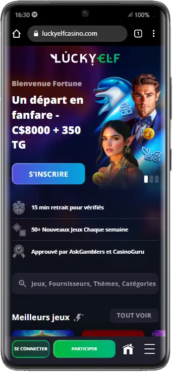 lucky elf casino mobile en ligne