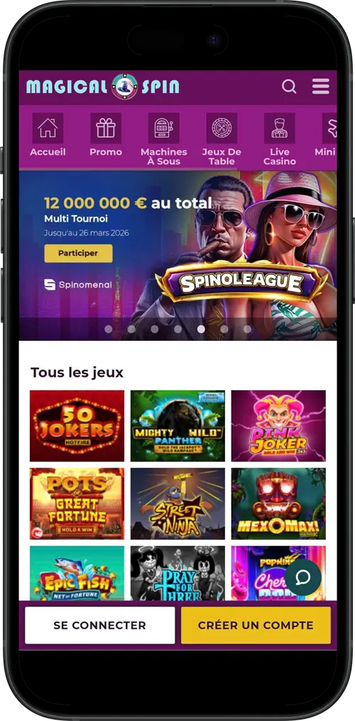 magical spin casino mobile en ligne