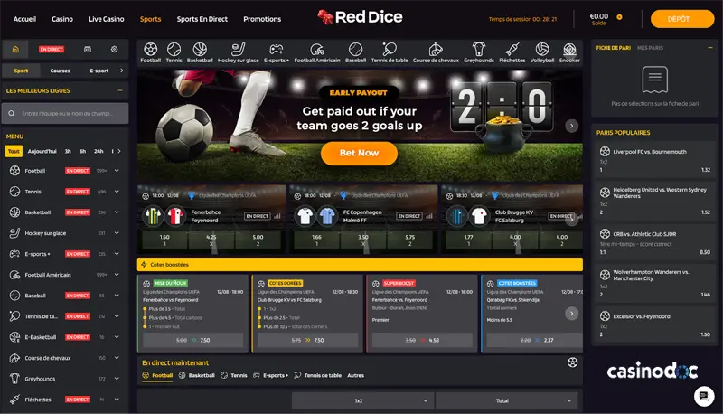 paris sportifs red dice