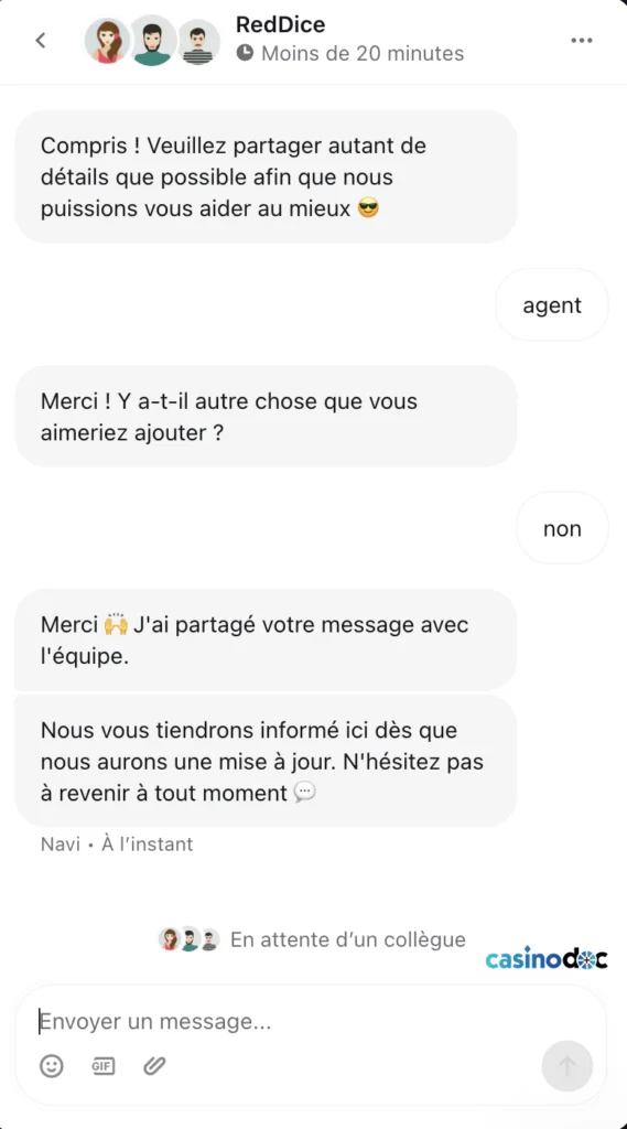 service client red dice