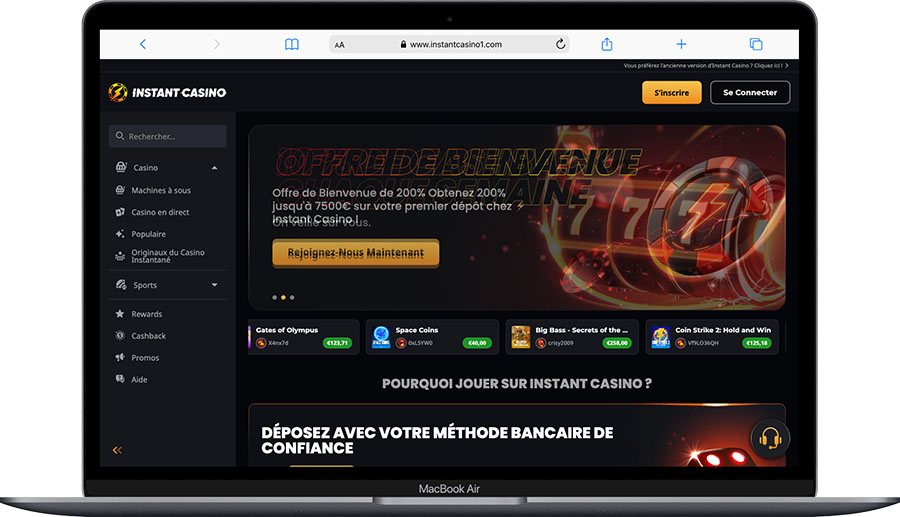 version ordinateur instant casino
