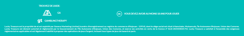 sécurité sur lucky treasure