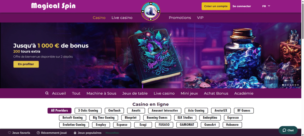 magical spin casino 20 €