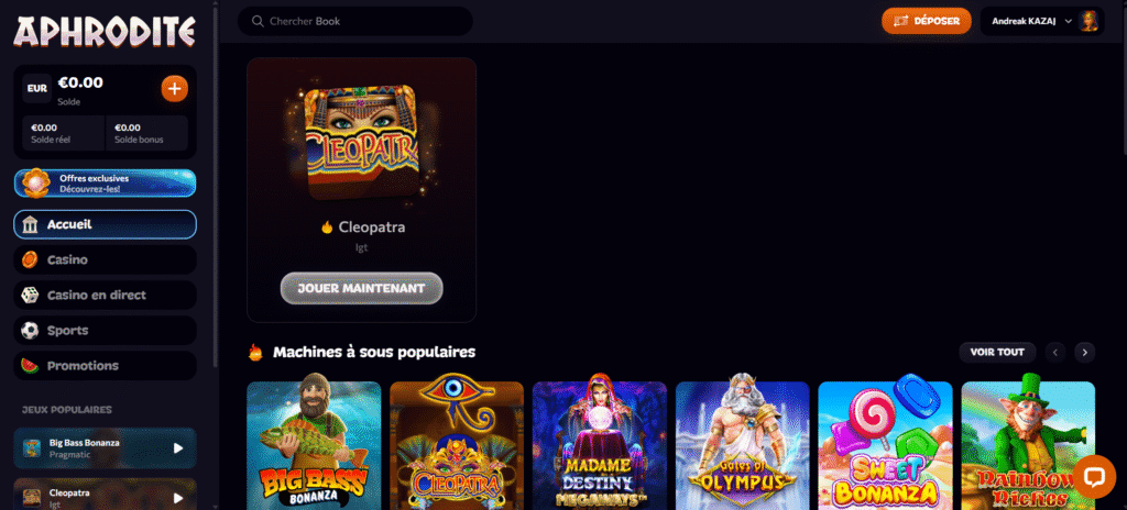 aphrodite casino 20 €
