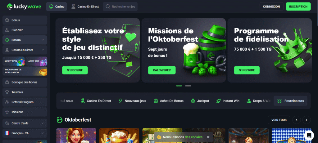 luckywave casino dépôt 20 €