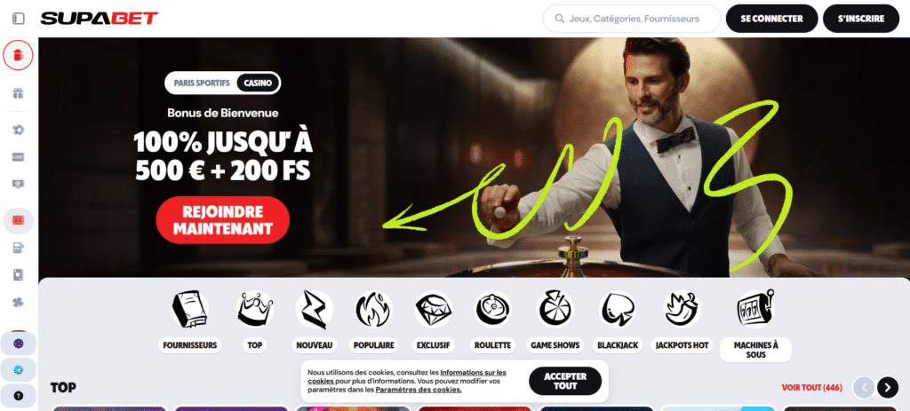 supabet casino dépôt 20 €