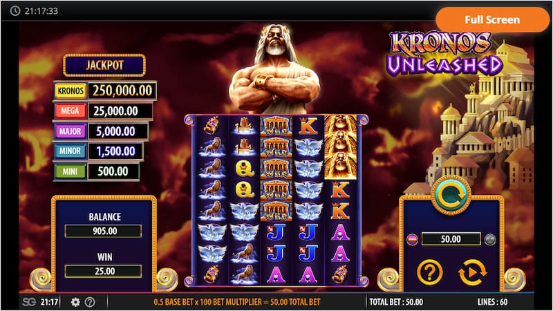 bonus sur la machine à sous kronos