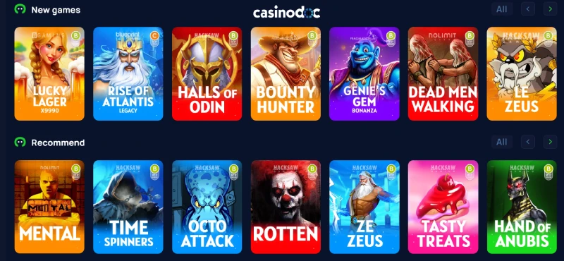 capture d'écran des jeux de casino sur Cybet